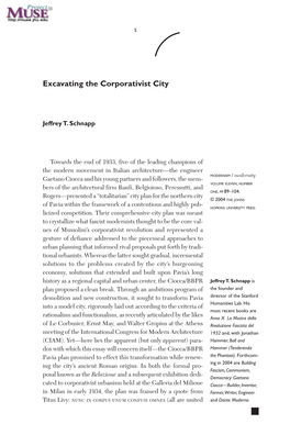 Excavating the Corporativist City 89