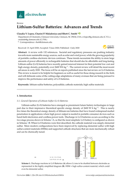 Lithium-Sulfur Batteries: Advances and Trends