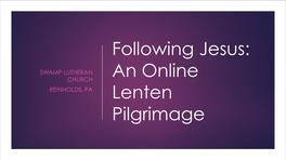 Following Jesus