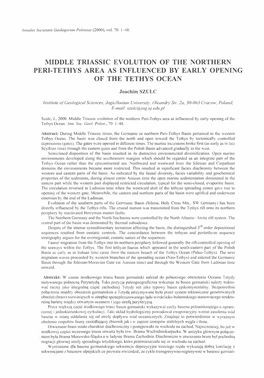 Middle Triassic Evolution of the Northern Peri-Tethys Area As Influenced by Early Opening of the Tethys Ocean