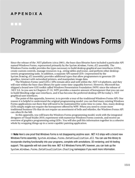 Programming with Windows Forms