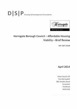 Affordable Housing Viability - Brief Review