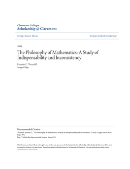 The Philosophy of Mathematics: a Study of Indispensability and Inconsistency