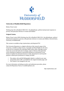 University of Huddersfield Repository