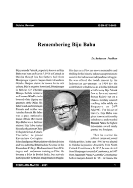 Remembering Biju Babu