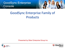 Goodsync Enterprise Console