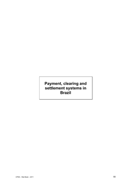 Payment, Clearing and Settlement Systems in Brazil