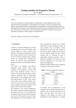 Testing Machine for Expansive Mortar R