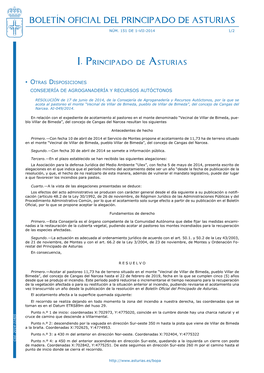 Boletín Oficial Del Principado De Asturias