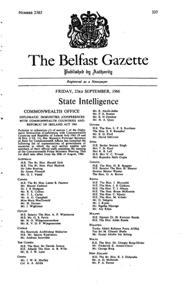 The Belfast Gazette