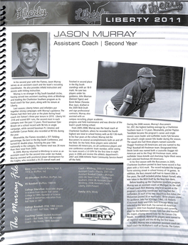 JASON MURRAY Assistant Coach I Second Year