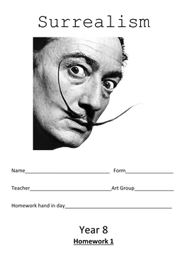 Surrealism HW Booklet 2021