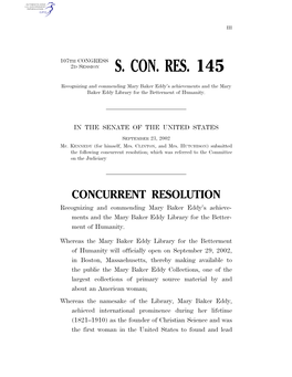 S. Con. Res. 145