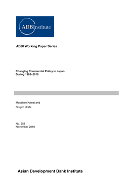 Changing Commercial Policy in Japan During 1985–2010