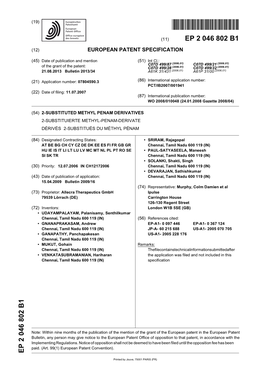 2-Substituted Methyl Penam Derivatives 2-Substituierte Methyl-Penam-Derivate Dérivés 2-Substitués Du Méthyl Pénam