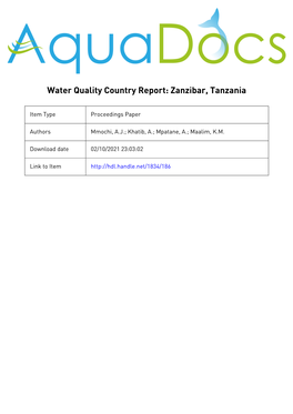 Country Report Tanzania - Zanzibar