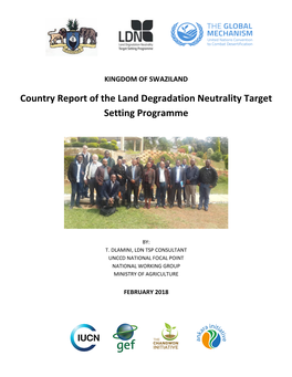 Country Report of the Land Degradation Neutrality Target Setting Programme