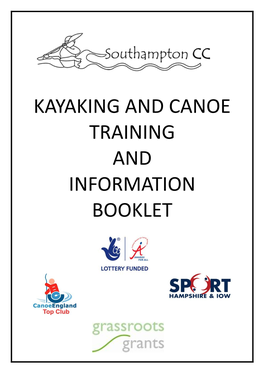 Kayaking and Canoe Training and Information Booklet