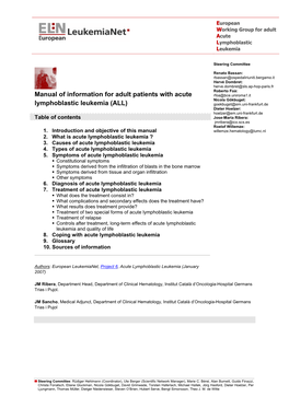 Acute Lymphoblastic Leukemia