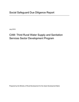 50101-002: Third Rural Water Supply and Sanitation Services Sector