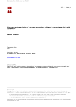 WWW-VERSION (Without Papers) in This Online Version of the Thesis, Paper I-IV Are Not Included but Can Be Obtained from Electronic Article Databases E.G