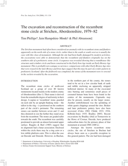 The Excavation and Reconstruction of the Recumbent Stone Circle at Strichen, Aberdeenshire, 1979–82