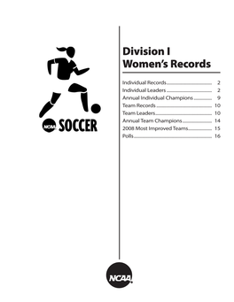 NCAA Women's Soccer Division I Records