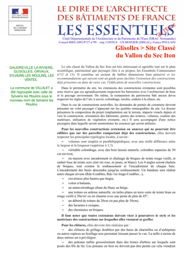 Glisolles &gt; Site Classé Du Vallon Du Sec Iton