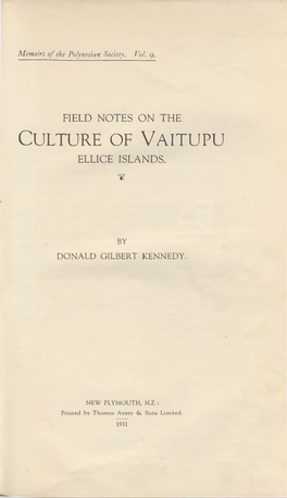 Culture of Vaitupu ELLICE ISLANDS