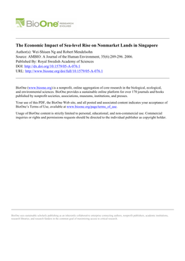The Economic Impact of Sea-Level Rise on Nonmarket Lands In
