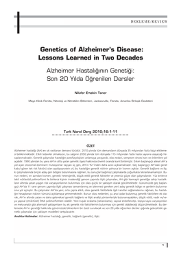 01-11 Genetics of Alzheimer