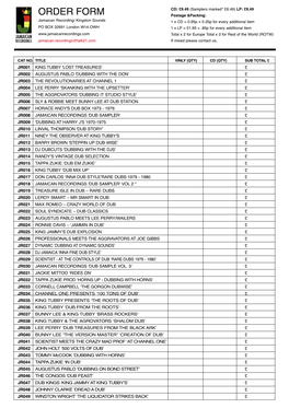 Order Form Order Form