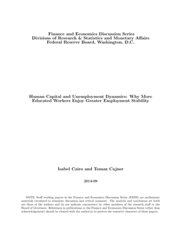 Human Capital and Unemployment Dynamics: Why More Educated Workers Enjoy Greater Employment Stability