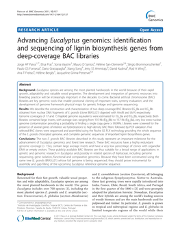 Identification and Sequencing of Lignin Biosynthesis