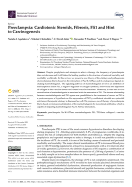 Preeclampsia: Cardiotonic Steroids, Fibrosis, Fli1 and Hint to Carcinogenesis