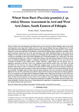 Wheat Stem Rust (Puccinia Graminis F