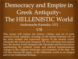 Democracy and Empire in Greek Antiquity