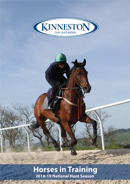 Horses in Training 2018-19 National Hunt Season KINNESTON 2018 – the TEAM