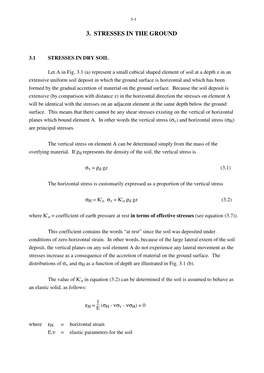 3. Stresses in the Ground