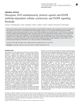 Oncogenic RAS Simultaneously Protects Against Anti-EGFR Antibody-Dependent Cellular Cytotoxicity and EGFR Signaling Blockade