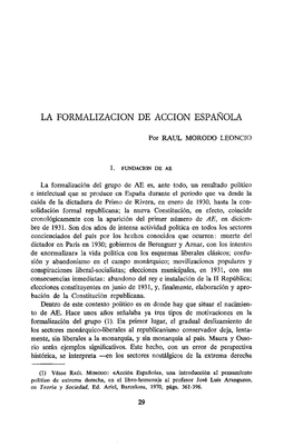 La Formalización De Acción Española