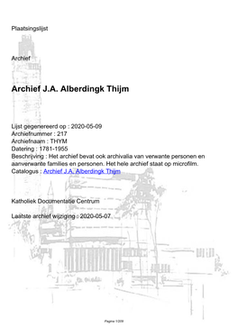 Archief J.A. Alberdingk Thijm