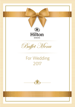 Wedding Menu 2017