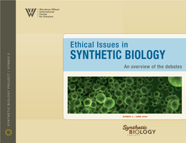 Synthetic Biology an Overview of the Debates