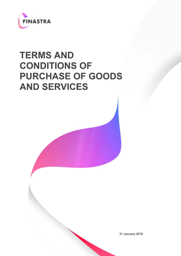Terms and Conditions of Purchase of Goods and Services