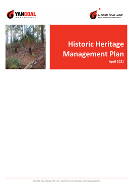 Historic Heritage Management Plan April 2021