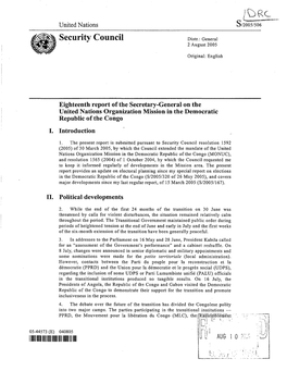 Security Council Distr.: General 2 August 2005