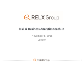 Risk & Business Analytics Teach-In