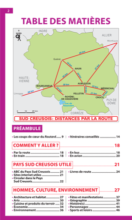 Table Des Matières Indre Nord Allier