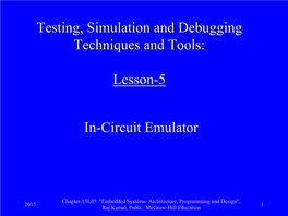 Lesson-5 In-Circuit Emulator